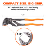GreatNeck 68401 12in. Pliers Wrench Additional Image 1