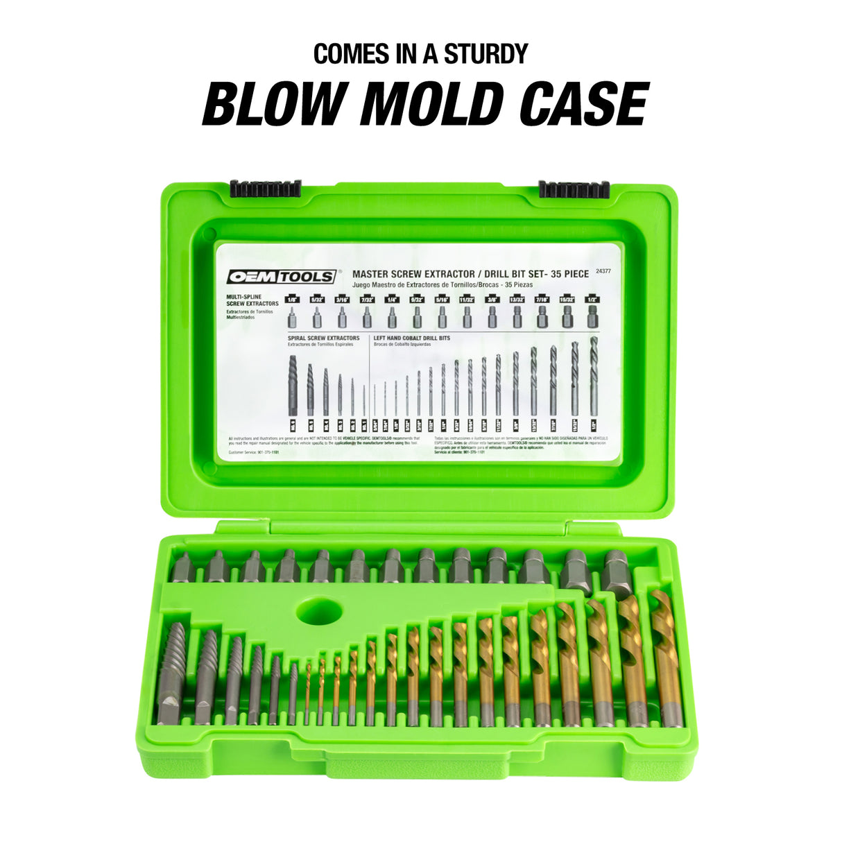 OEMTOOLS 24377 35 Piece Master Screw Extractor and Drill Bit Set Additional Image 5