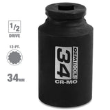 OEMTOOLS 24715 1/2in. Drive 12 Pt. Axle Nut Socket (34 mm) Additional Image 1