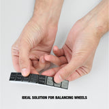 OEMTOOLS 23216 0.25 Oz. Black Steel Adhesive Wheel Weights, 30 Strips of 8, 240 Pieces per Box Additional Image 3