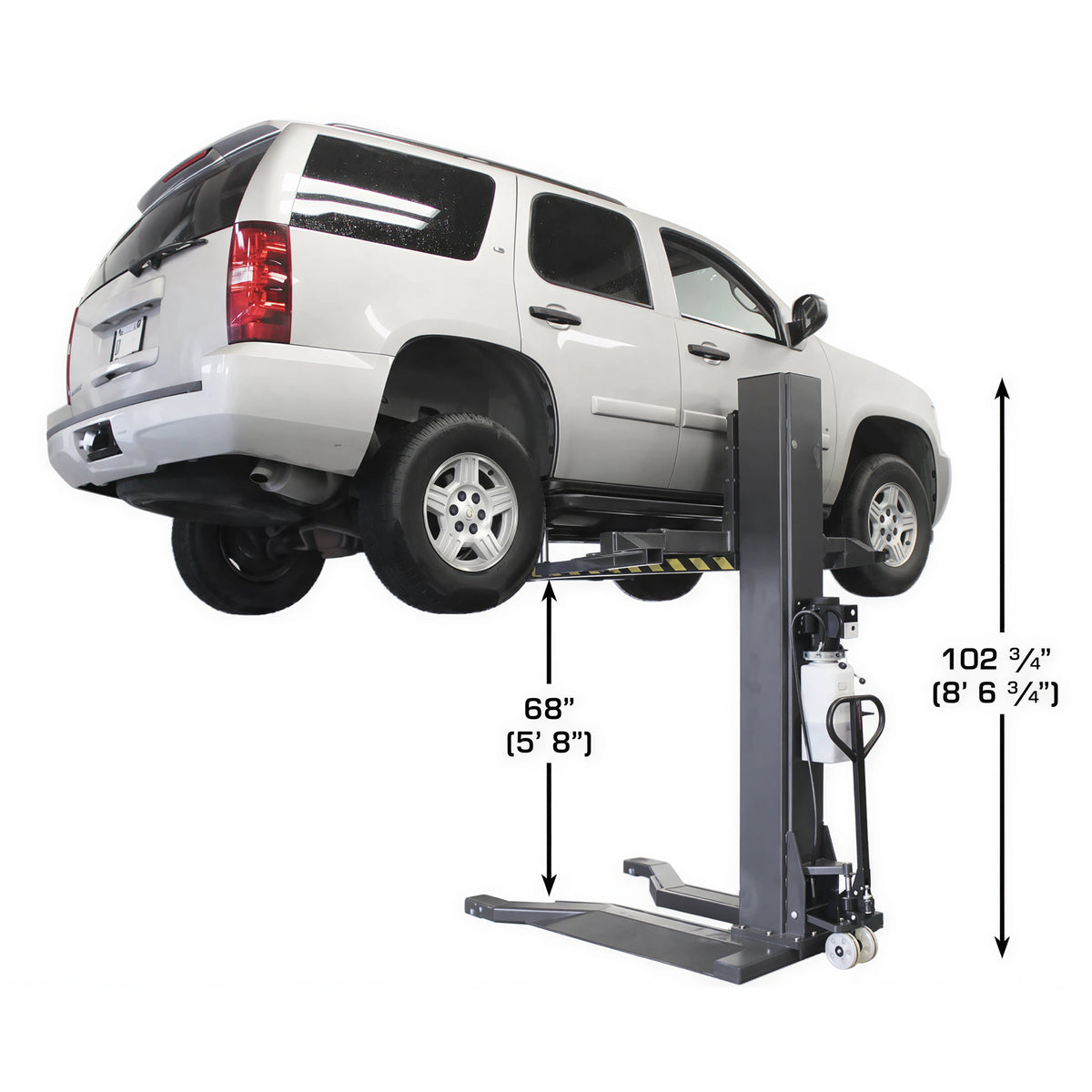 Atlas Automotive ATEXH-PSP-6000 6,000 Lb. Capacity Portable Single Post Lift Additional Image 1