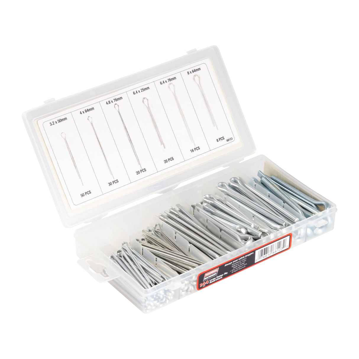 Hardware Machinery® 144 Piece Large Cotter Pin Assortment Additional Image 2