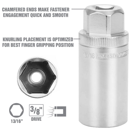 OEMTOOLS 22883 13/16 Inch 3/8in. Drive Magnetic Spark Plug Socket Additional Image 3