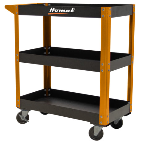 Homak HOMOB06030031 30in. 3-Tier Metal Service Cart Additional Image 1