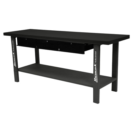Homak GW00550160 79″ Industrial Steel Workbench With 3 Drawers Main Image