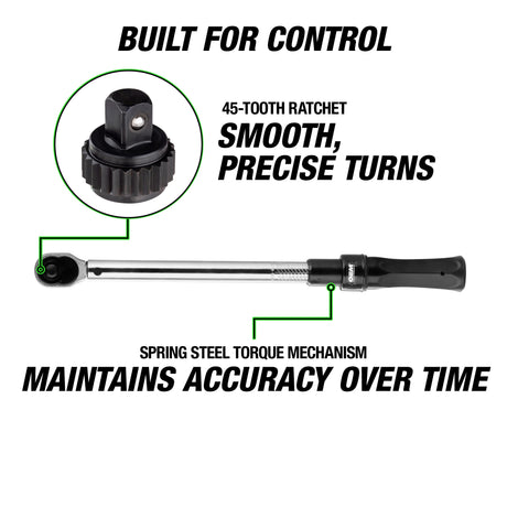 OEMTOOLS 25686 3/8in. Drive Click Style Torque Wrench (10-100 Ft/Lb.) Additional Image 4