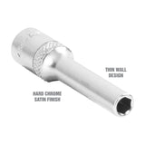 OEMTOOLS 22267 1/4 Inch Drive 6 Pt. Deep Socket (4.5 mm) Additional Image 2