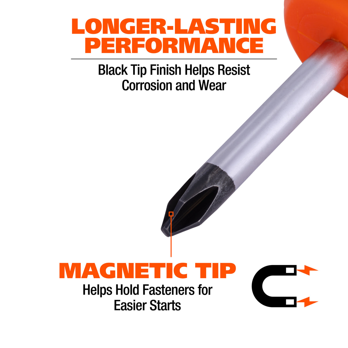 GreatNeck 21829 #2 x 1.5in. Stubby Phillips Screwdriver Additional Image 2