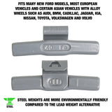 OEMTOOLS 23290 40 gm. IW Style Steel Wheel Weight - 1 Box of 25 Additional Image 1