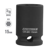 OEMTOOLS 7015M 3/8in. Drive Impact Socket (15 mm) Additional Image 1
