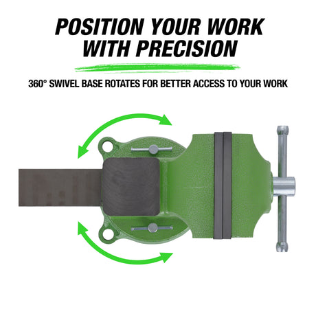 OEMTOOLS 24300 6in. Heavy-Duty Vise with Pipe Jaws Additional Image 3