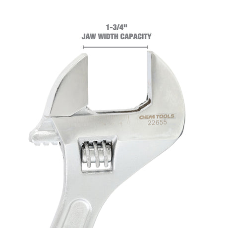 OEMTOOLS 22655 15 Inch Adjustable Wrench Additional Image 2