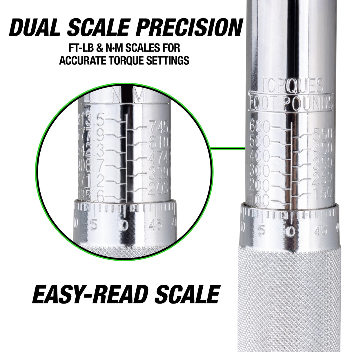 OEMTOOLS 25688 3/4in. Drive Click Torque Wrench (100-600 Ft/Lb; 135.5-813.5Nm) Additional Image 3