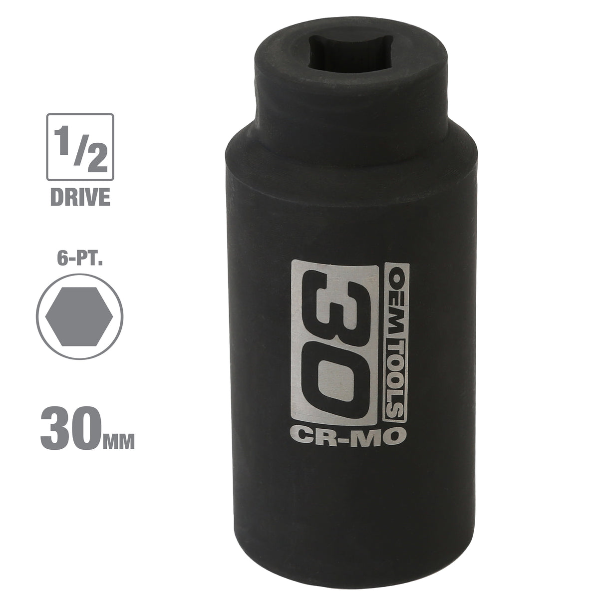 OEMTOOLS 25203 1/2 Inch Drive Axle Nut Socket (30 mm) Additional Image 1