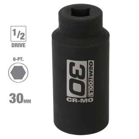 OEMTOOLS 25203 1/2 Inch Drive Axle Nut Socket (30 mm) Additional Image 1
