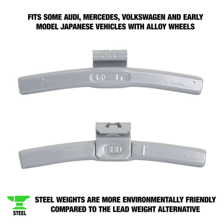OEMTOOLS 23308 60 gm. EN Style Steel Wheel Weight - 1 Box of 25 Additional Image 1