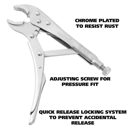 GreatNeck C10WC Curved Jaw Locking Pliers (10 Inch) Additional Image 4