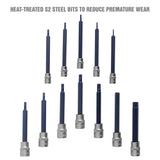 OEMTOOLS 23902 12 Piece SAE Magnetic Long Hex Bit Socket Set Additional Image 4