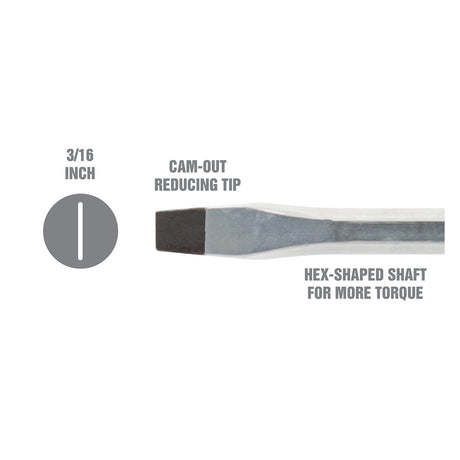 OEMTOOLS 22551 3/16 Inch x 3 Inch Slotted Screwdriver Additional Image 2
