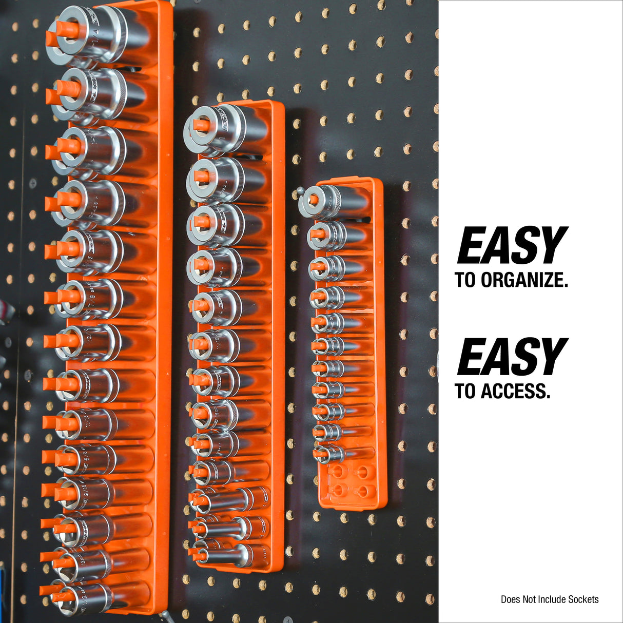 OEMTOOLS 22418 6 Piece SAE and Metric Socket Tray Set (Orange and Black) Additional Image 6