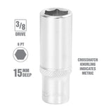 OEMTOOLS 22329 15 mm 3/8 Inch Drive Deep Socket Additional Image 1