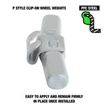 OEMTOOLS 23228 1.50 Oz. P Style Steel Wheel Weight - 1 Box of 25 Additional Image 2