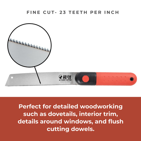 Kyoku Setsu 75001 Japanese Dovetail Pull Cut Saw Additional Image 2