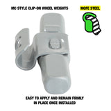 OEMTOOLS 23227 1.25 Oz. MC Style Steel Wheel Weight - 1 Box of 25 Additional Image 2