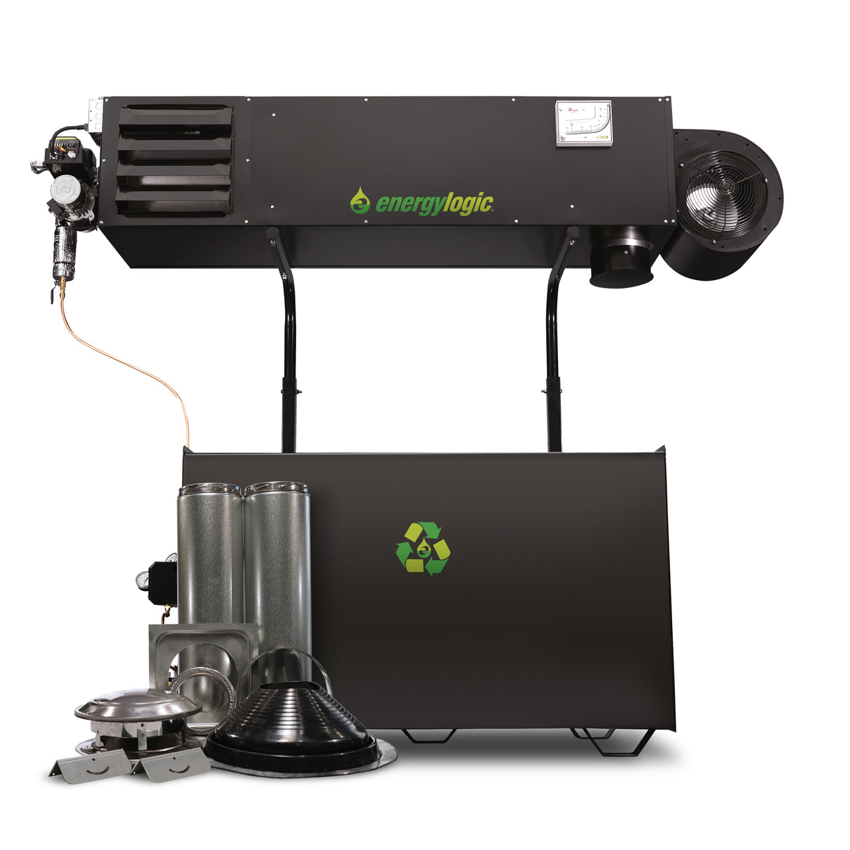 EnergyLogic EL 140H Waste Oil Heater Complete System with 250 Gallon Tank Additional Image 1