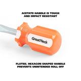 GreatNeck 73020 1/4 x 1.5 Inch Slotted Square Shank Stubby Screwdriver Additional Image 1