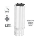 OEMTOOLS 22277 13 mm 1/4 Inch Drive Deep Socket Additional Image 1