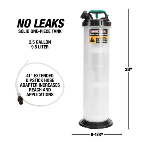 OEMTOOLS 24753 Manual Fluid Extractor - 2.5 Gallons (9.5L) Additional Image 4