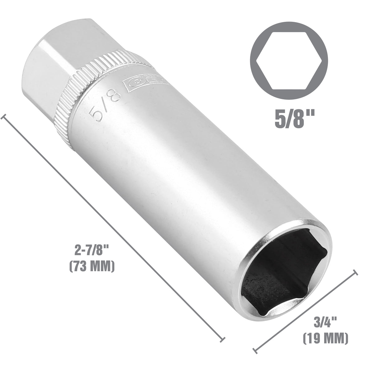 OEMTOOLS 22888 5/8 Inch 1/2in. Drive Magnetic Spark Plug Socket Additional Image 1