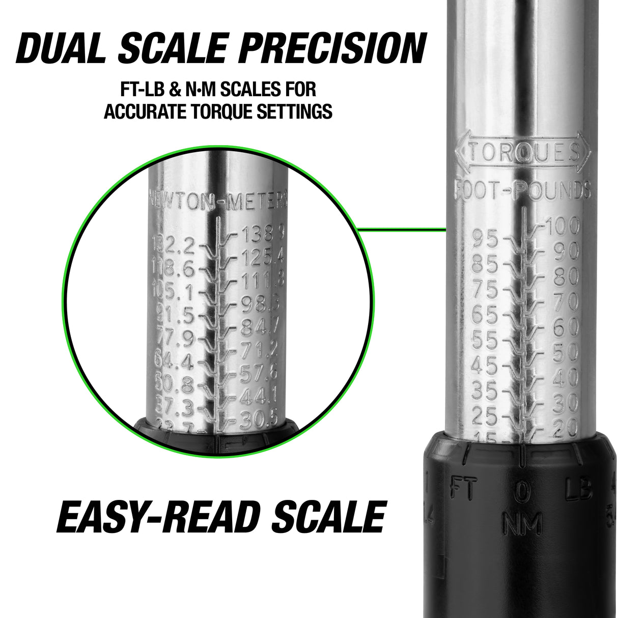 OEMTOOLS 25686 3/8in. Drive Click Style Torque Wrench (10-100 Ft/Lb.) Additional Image 3