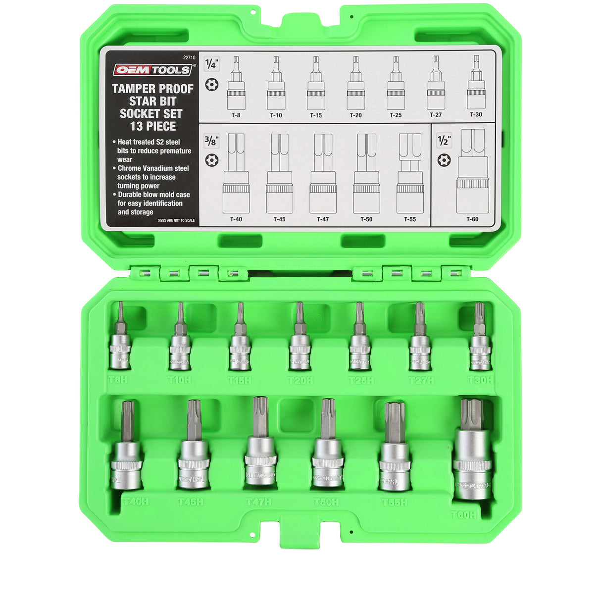 OEMTOOLS 22710 Tamper Proof Star Bit Socket Set Additional Image 2