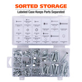 GreatNeck 68234 255-Piece Nut and Bolt Assortment, SAE, Silver Additional Image 5