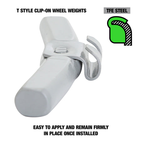 OEMTOOLS 23288 3.0 Oz. T Style Steel Wheel Weight - 1 Box of 25 Additional Image 2