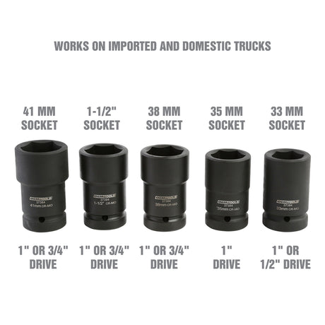 OEMTOOLS 37384 5 Piece Budd Wheel Socket Set Additional Image 5