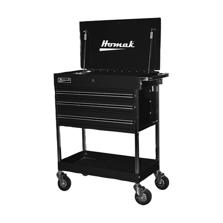 Homak 34PSCBK 34in. Professional 3 Drawer Service Cart - Black Main Image