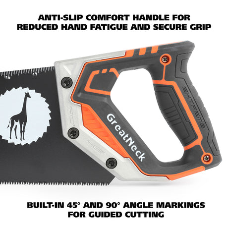 GreatNeck 74004 20 Inch Aggressive Tooth Handsaw w/ Aluminum Frame Composite Handle Additional Image 5