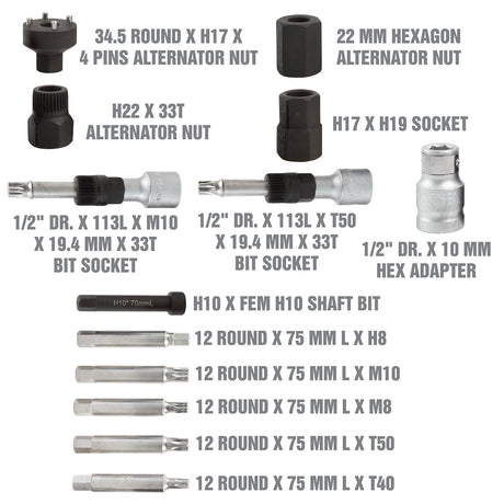 OEMTOOLS 37275 Alternator Pulley Service Kit Additional Image 3