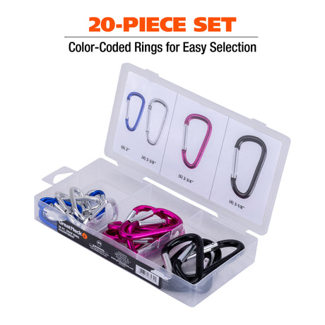 GreatNeck 68232 20-Piece Snap Ring Assortment Additional Image 2