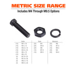 GreatNeck 68233 255-Piece Nut and Bolt Assortment, MM, Black Additional Image 4