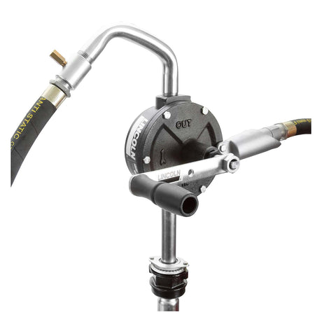 Lincoln Industrial 1387 Manual Rotary Fuel Pump with Hose for 55 Gallon Drums Additional Image 4