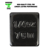 OEMTOOLS 23216 0.25 Oz. Black Steel Adhesive Wheel Weights, 30 Strips of 8, 240 Pieces per Box Additional Image 1