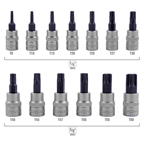 OEMTOOLS 23904 13 Piece Magnetic Star Bit Socket Set Additional Image 3