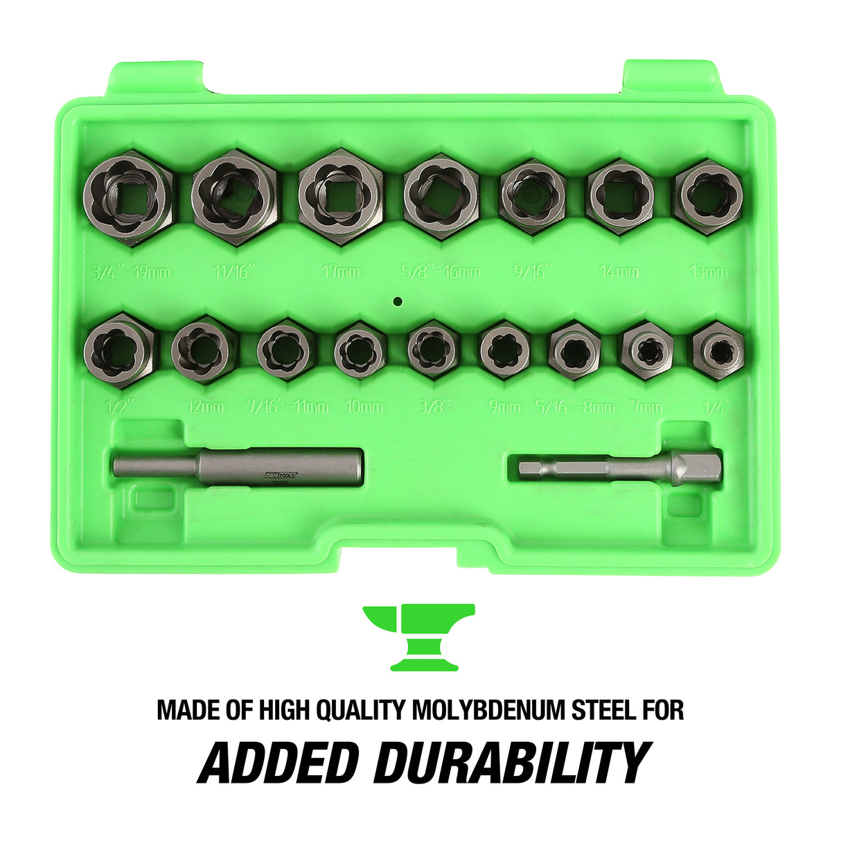OEMTOOLS 23700 18 Piece Impact Nut and Bolt Extractor Set Additional Image 3