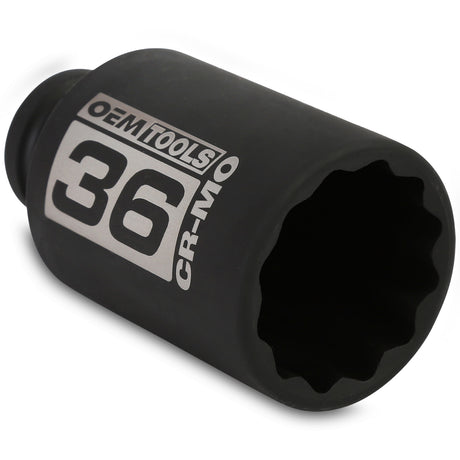 OEMTOOLS 24716 1/2 Inch Drive 12 Pt. Axle Nut Socket (36 mm) Main Image