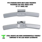 OEMTOOLS 23237 2.75 Oz. P Style Steel Wheel Weight- 1 Box of 25 Additional Image 1