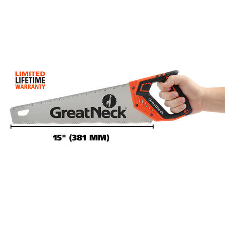GreatNeck 74001 15 Inch Aggressive Tooth Handsaw w/ Composite Handle Additional Image 1